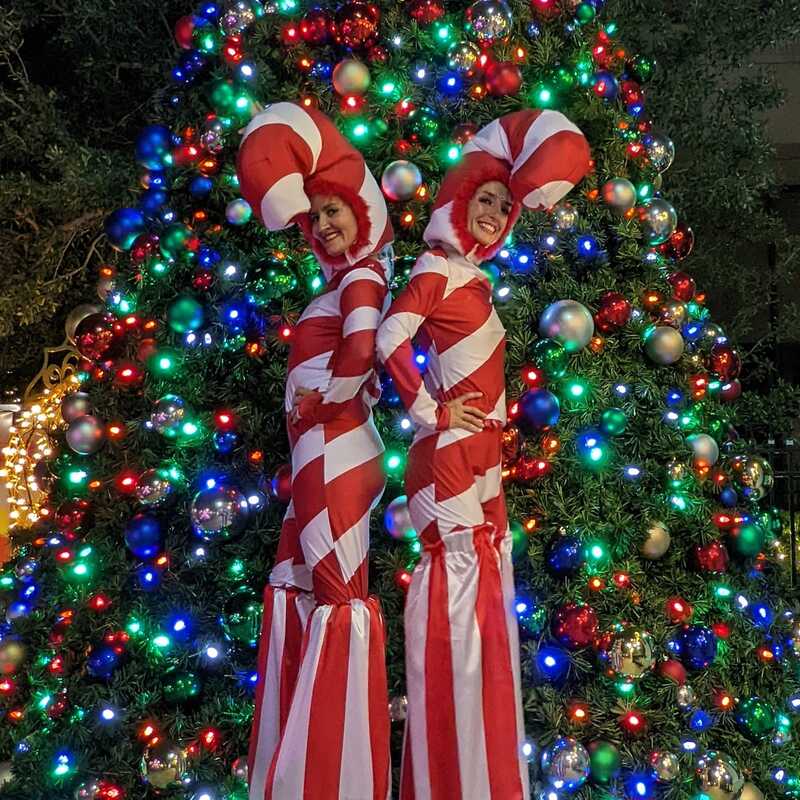 Stiltwalking Candy Canes Portugal